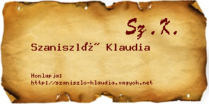 Szaniszló Klaudia névjegykártya